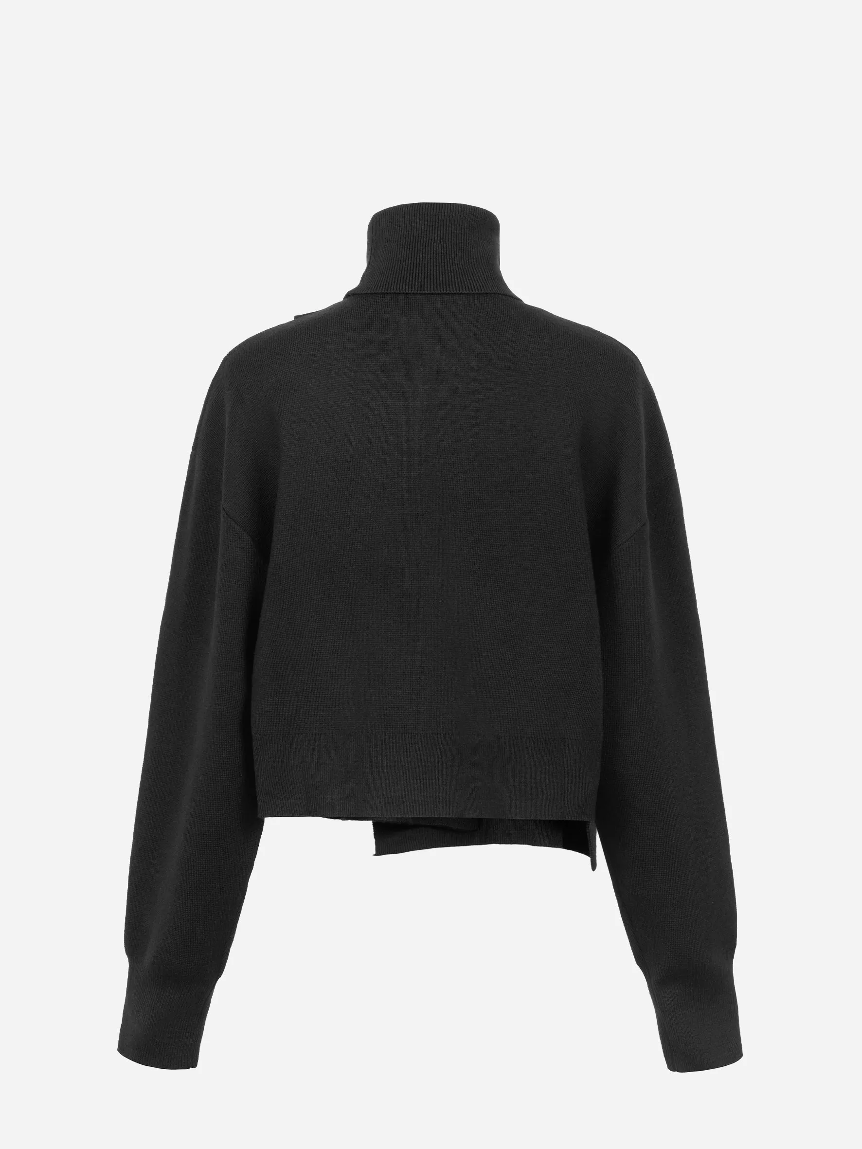 006 - Oversized Asymmetric Knit Turtleneck