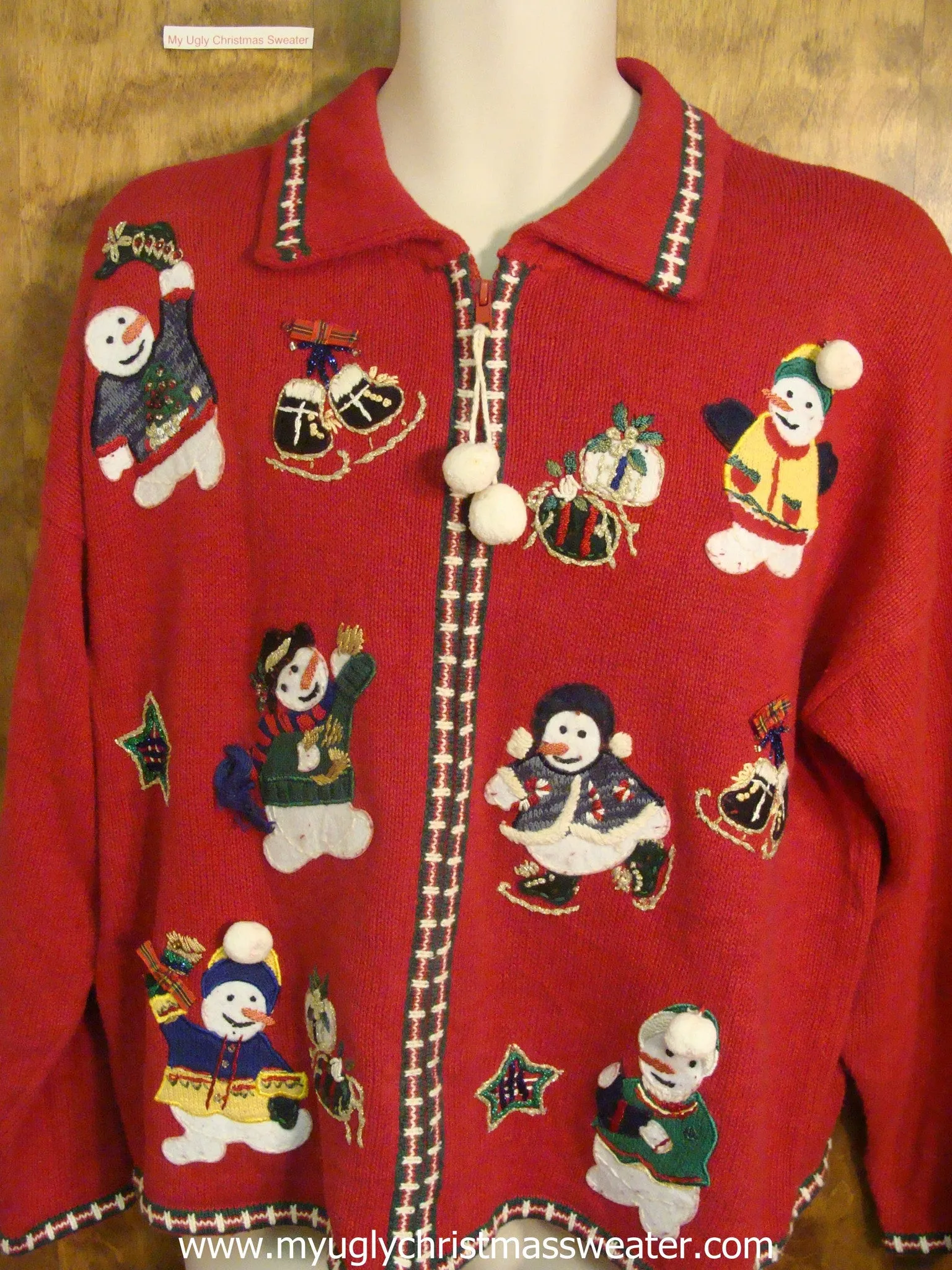 80s Merry Snowmen Ugly Christmas Sweater