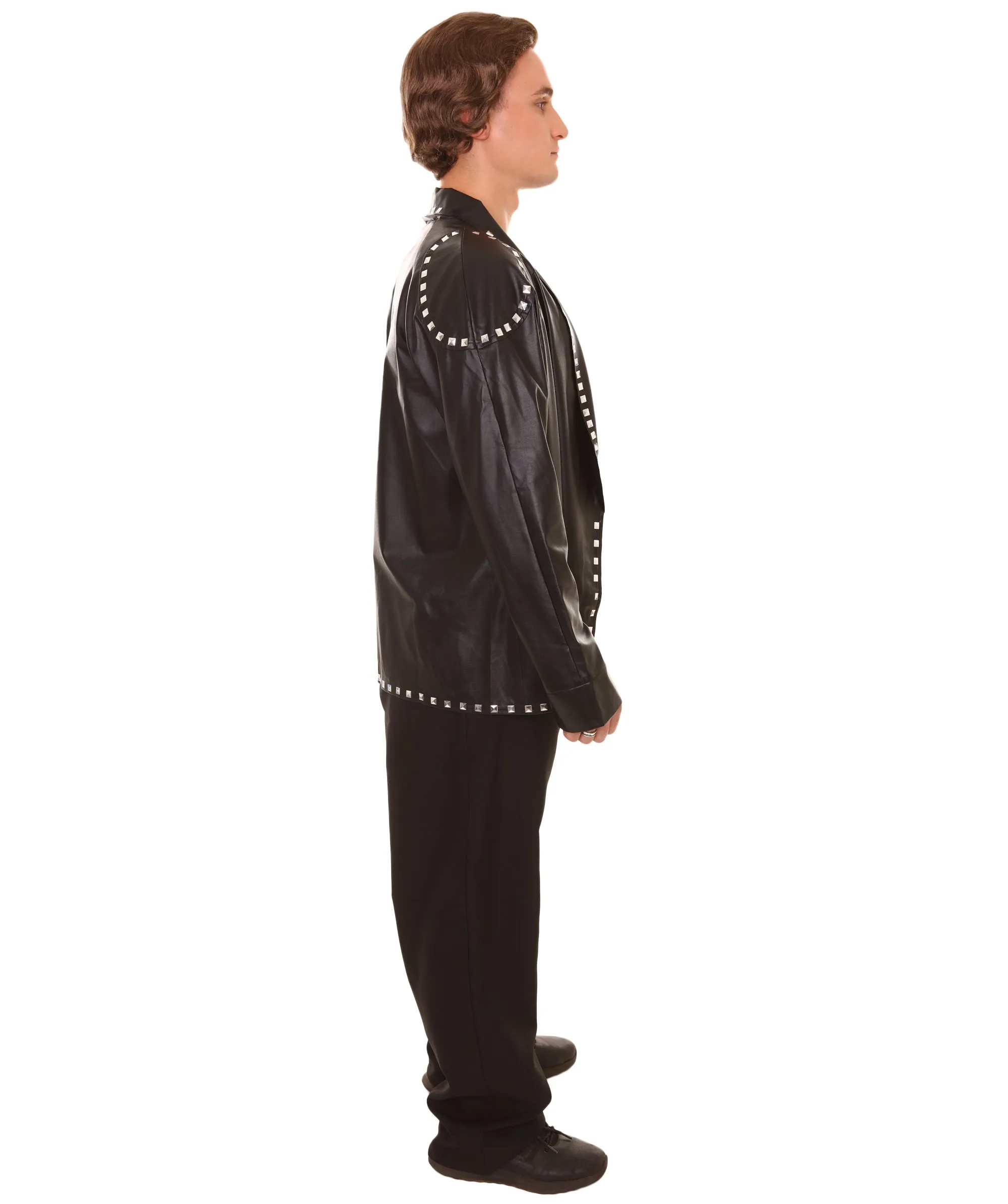 Adult Men's PU Leather Jacket Costume | Black Cosplay Costume