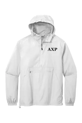 Alpha Chi Rho - Sport-Tek Packable Anorak - Black Embroidered Letters