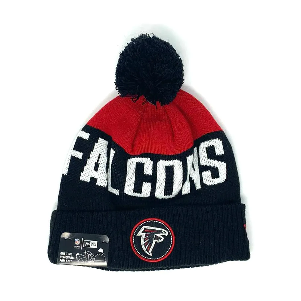 Atlanta Falcons - Knit Hat  Cuff Pom Patch, New Era