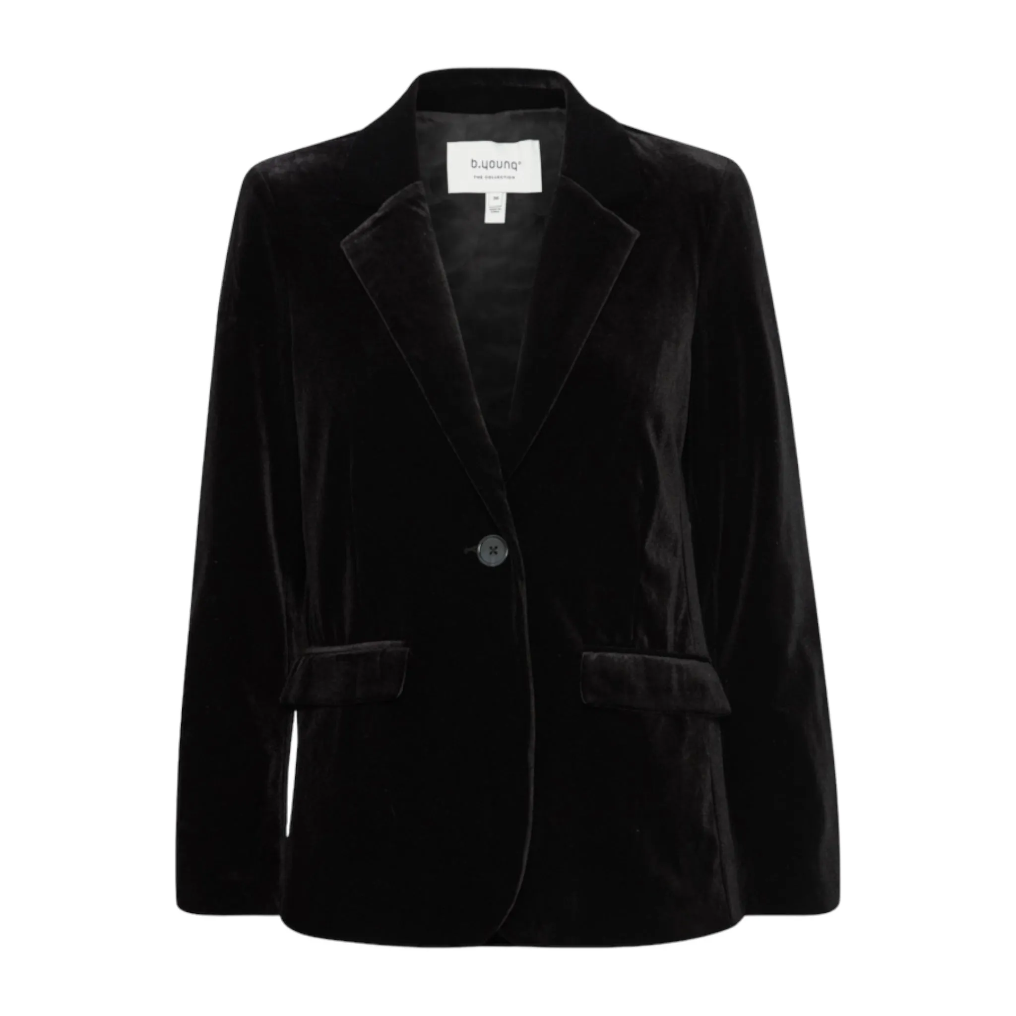 B Young Perlina Velvet Blazer Black