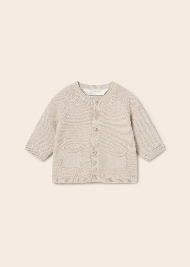 Beige Knit Cardigan