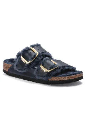 BIRKENSTOCK Arizona Big Buckle Shearling Oiled Leather IN MIDNIGHT