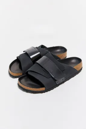 birkenstock kyoto high shine black nubuck leather