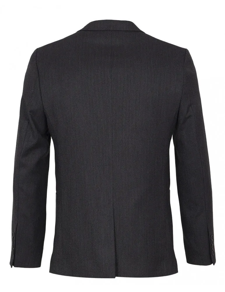 Black Twill Design Blazer