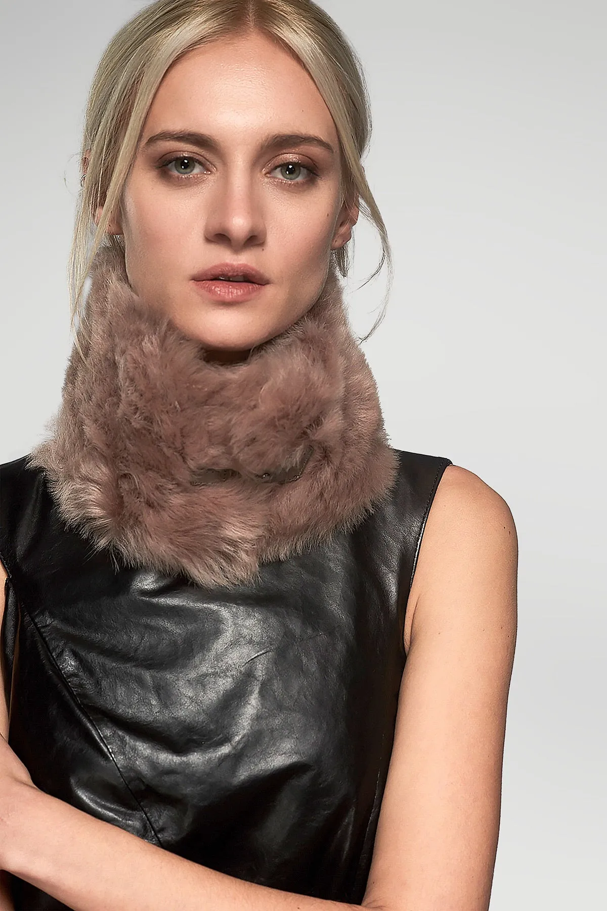 Blush Shearling Neckwarmer