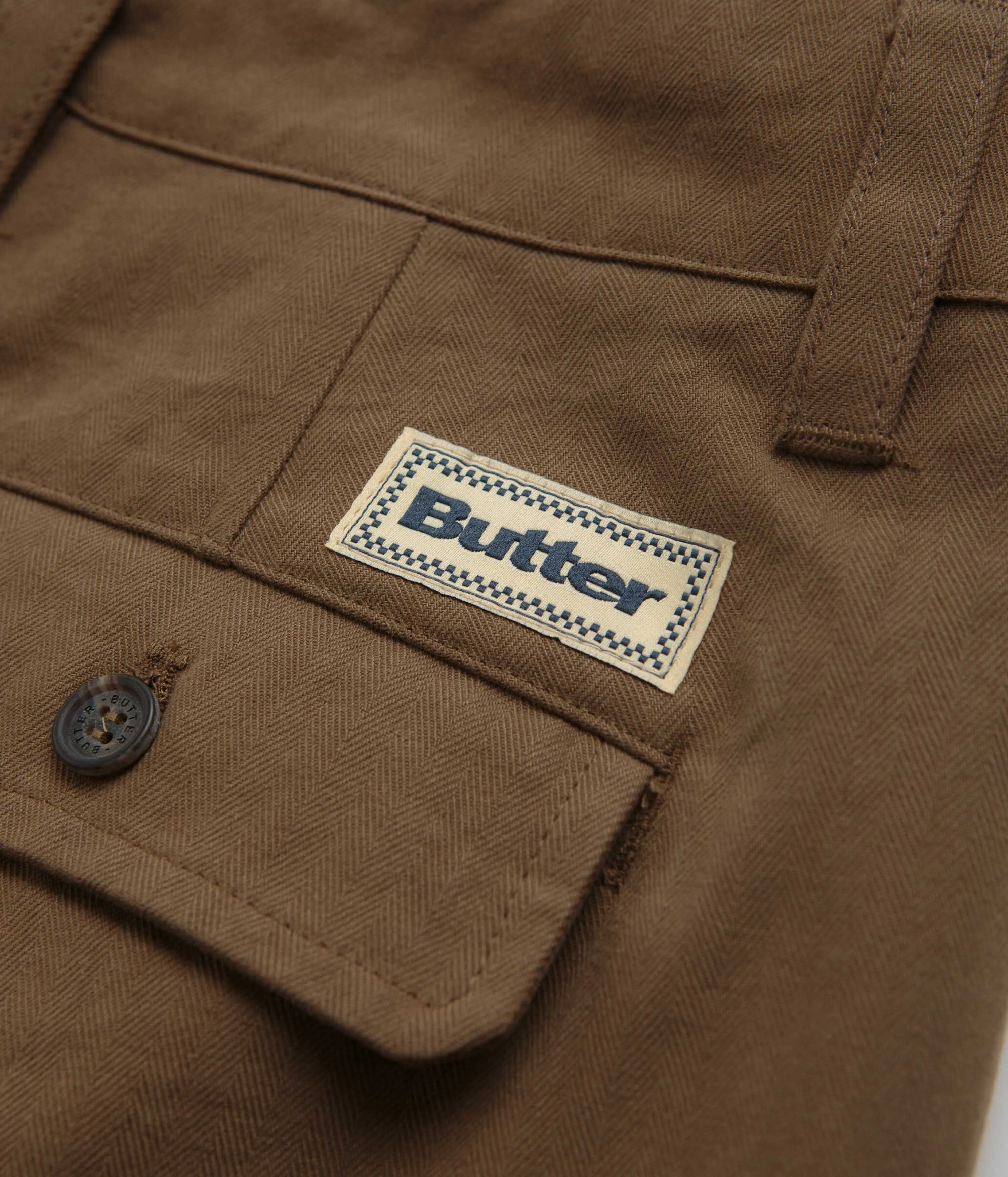 Butter Goods Pleated Trousers - Brown