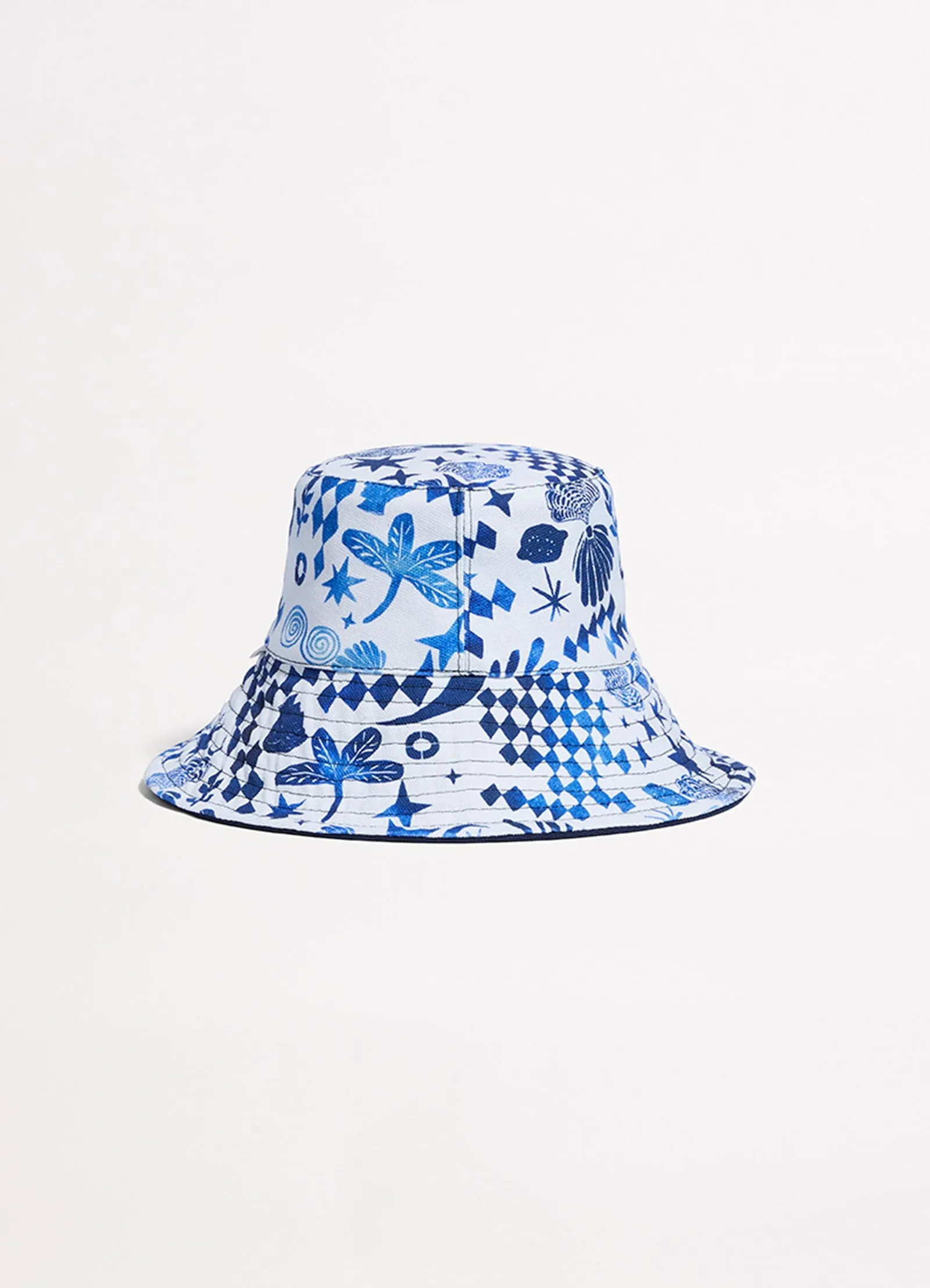 Corfu Reversible Bucket Hat - Azure