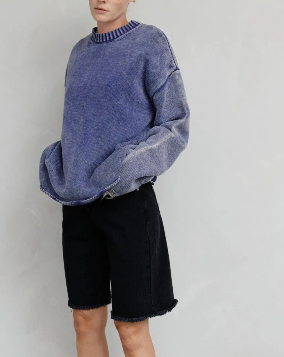 Declan Sweater in Washed Blue