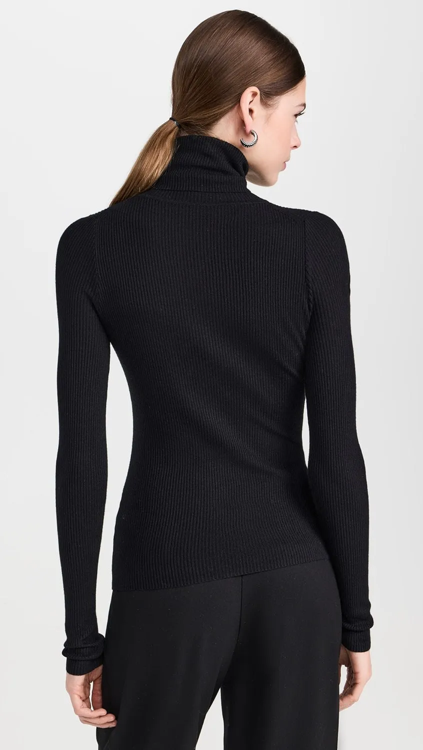 Enza Costa Silk Sweater Layering Turtleneck 8124