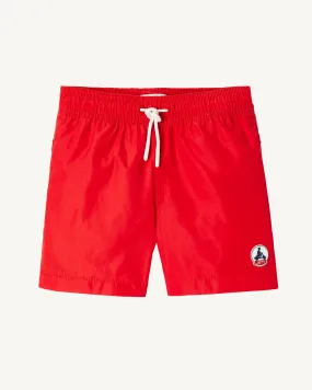 Fire red Cassis children's swim shorts