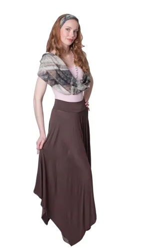 Handkerchief Skirt - Jersey Knit (One Small Silvery Moon Left!)