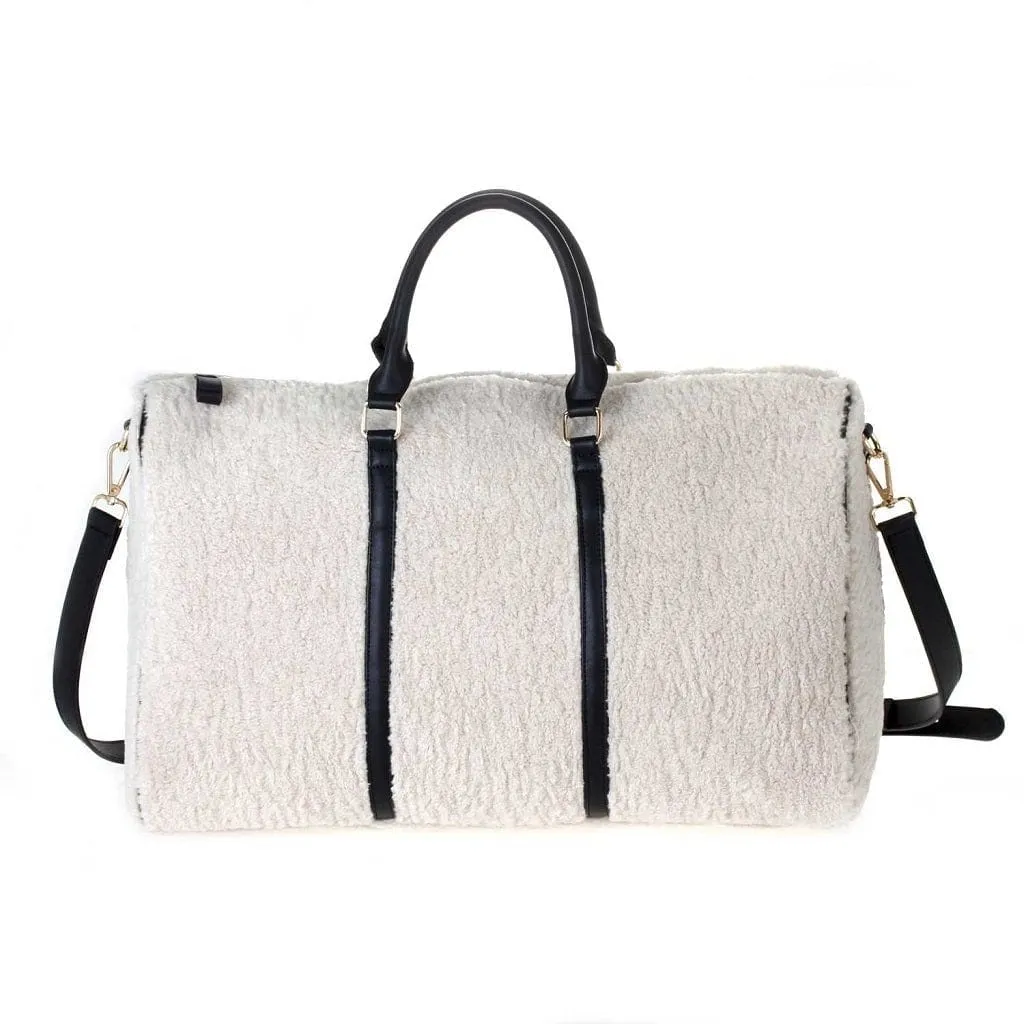 HD3839  Shearling Fleece Around Duffel Bag