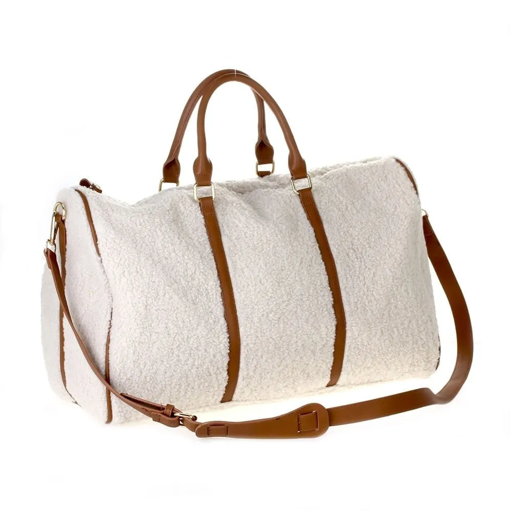 HD3839  Shearling Fleece Around Duffel Bag