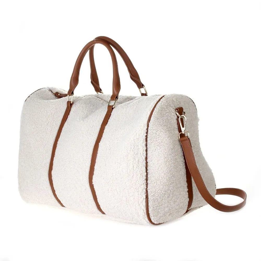 HD3839  Shearling Fleece Around Duffel Bag