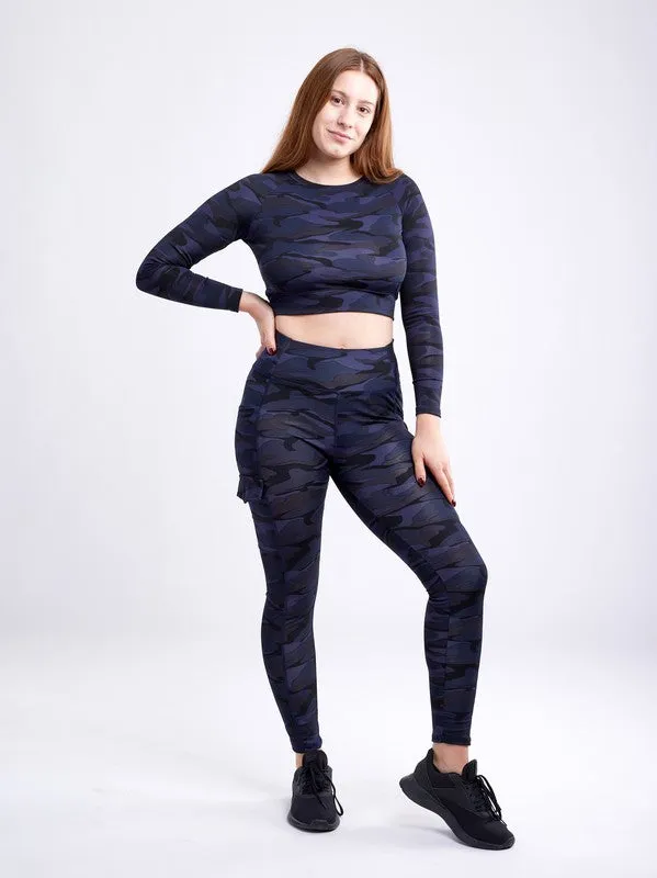 High-Waisted Tactical Leggings w Cargo Pockets