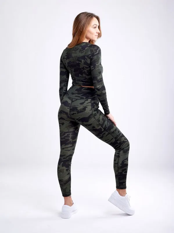 High-Waisted Tactical Leggings w Cargo Pockets