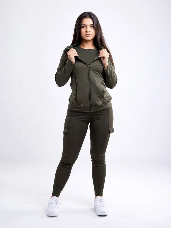 High-Waisted Tactical Leggings w Cargo Pockets