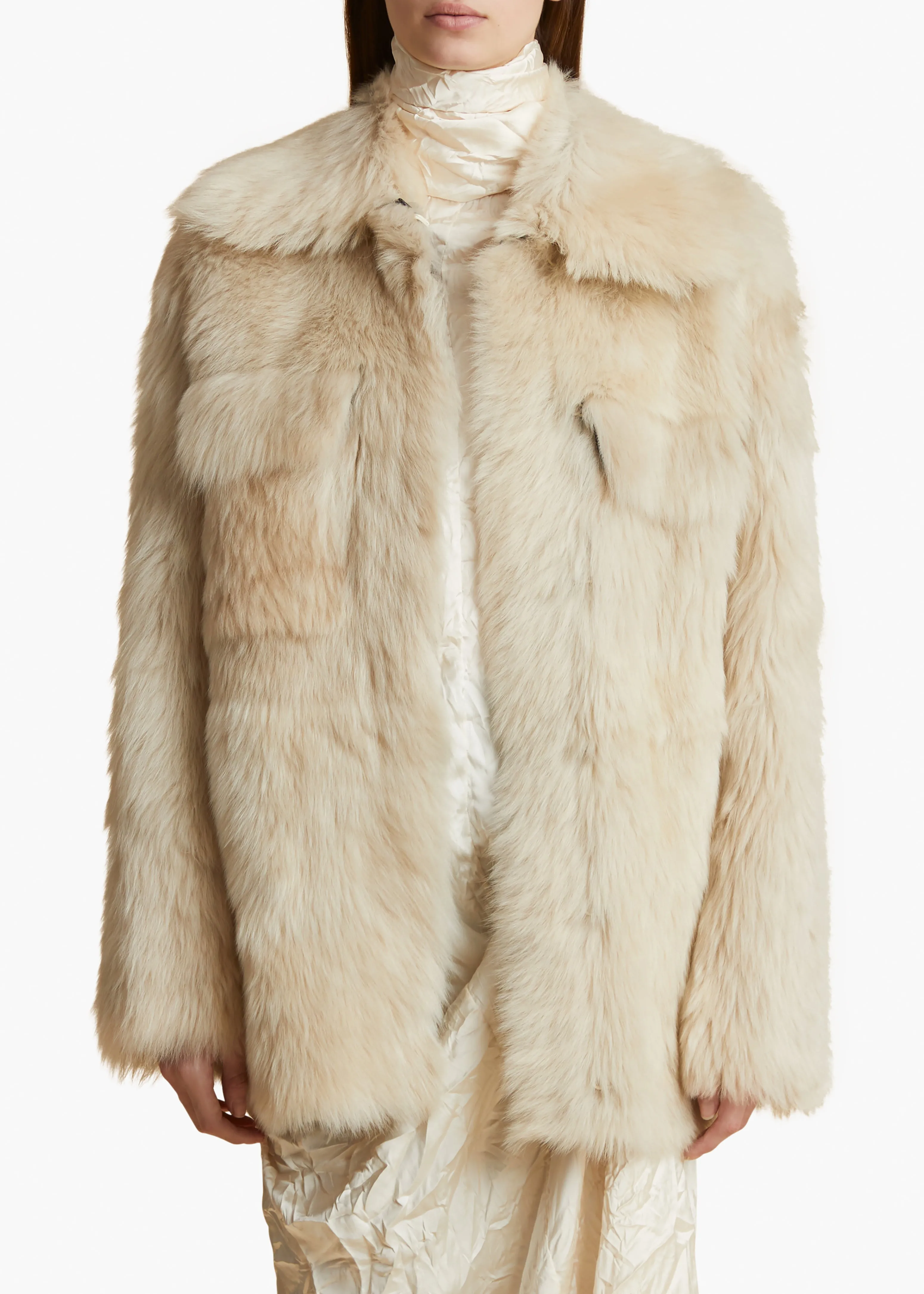 Iana Jacket in Cream Shearling