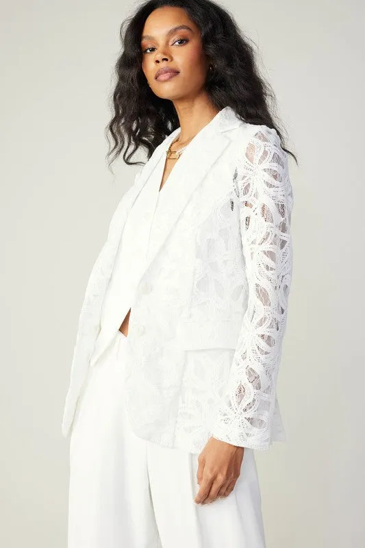 Lace Single Breasted Blazer