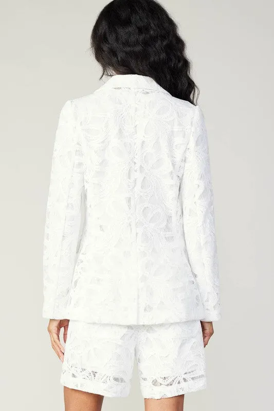 Lace Single Breasted Blazer