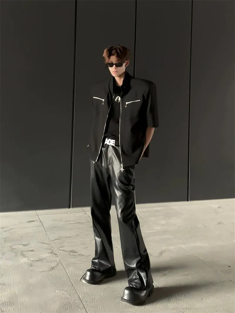 Leather Casual Wide Pants ACT0007