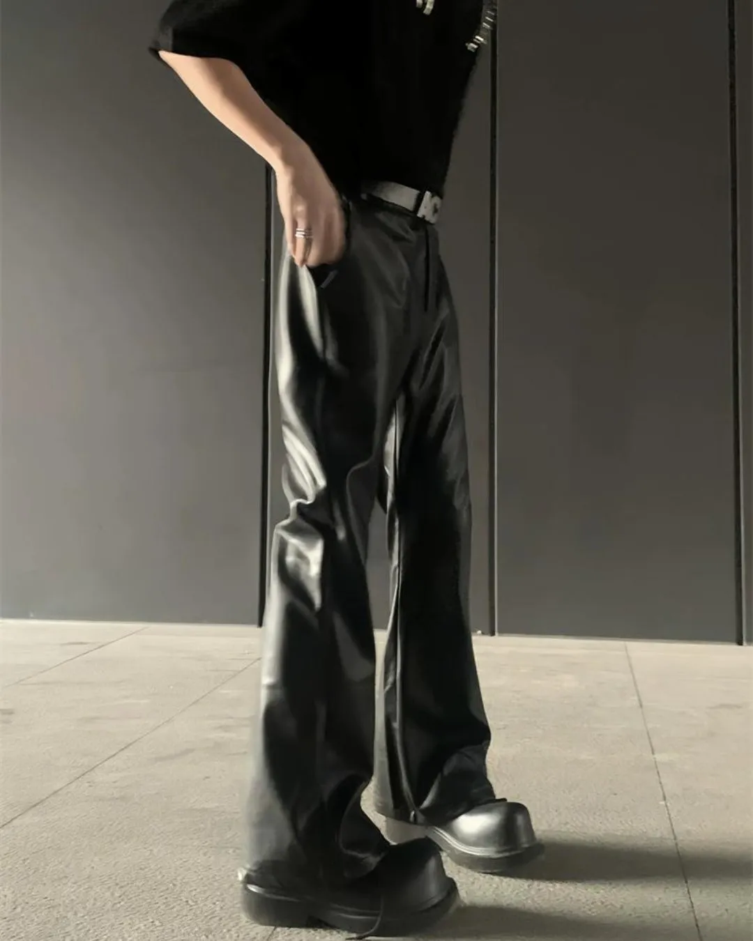 Leather Casual Wide Pants ACT0007