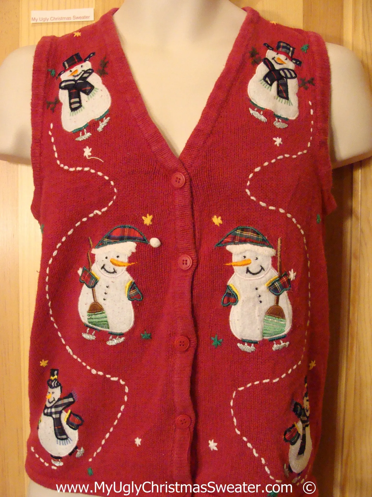 Melting Snowman Festive Christmas Sweater Vest