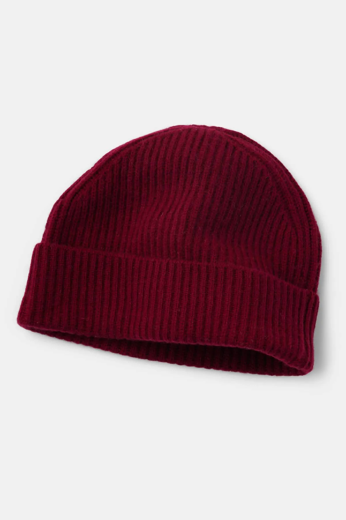 Men's 100% Pure Cashmere Ribbed Hat