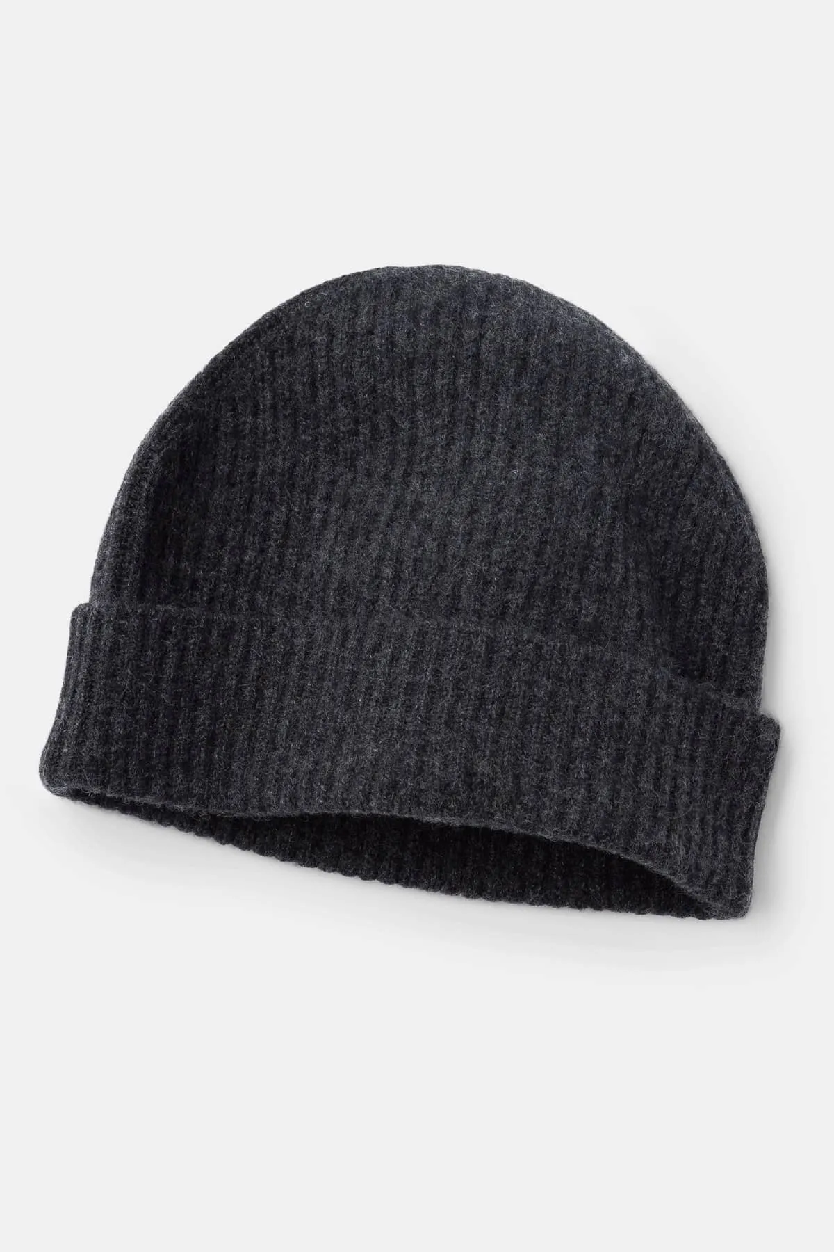 Men's 100% Pure Cashmere Ribbed Hat