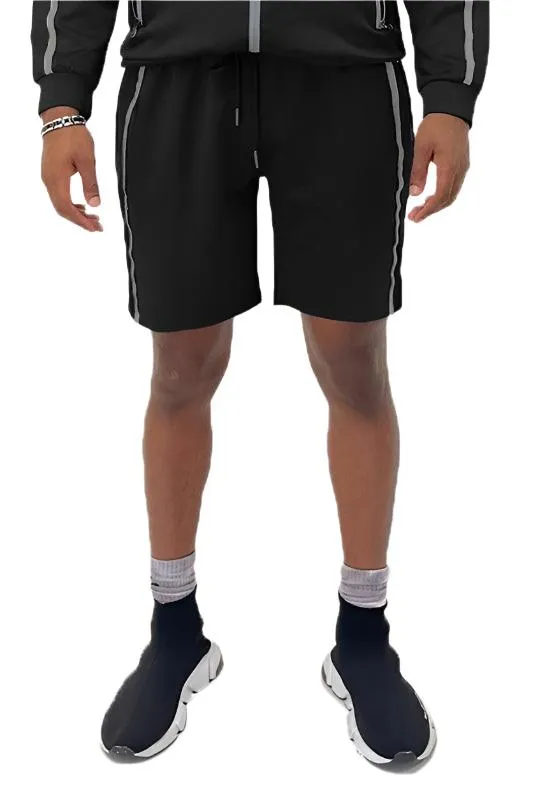 Mens Taped Stripe Basketball Shorts