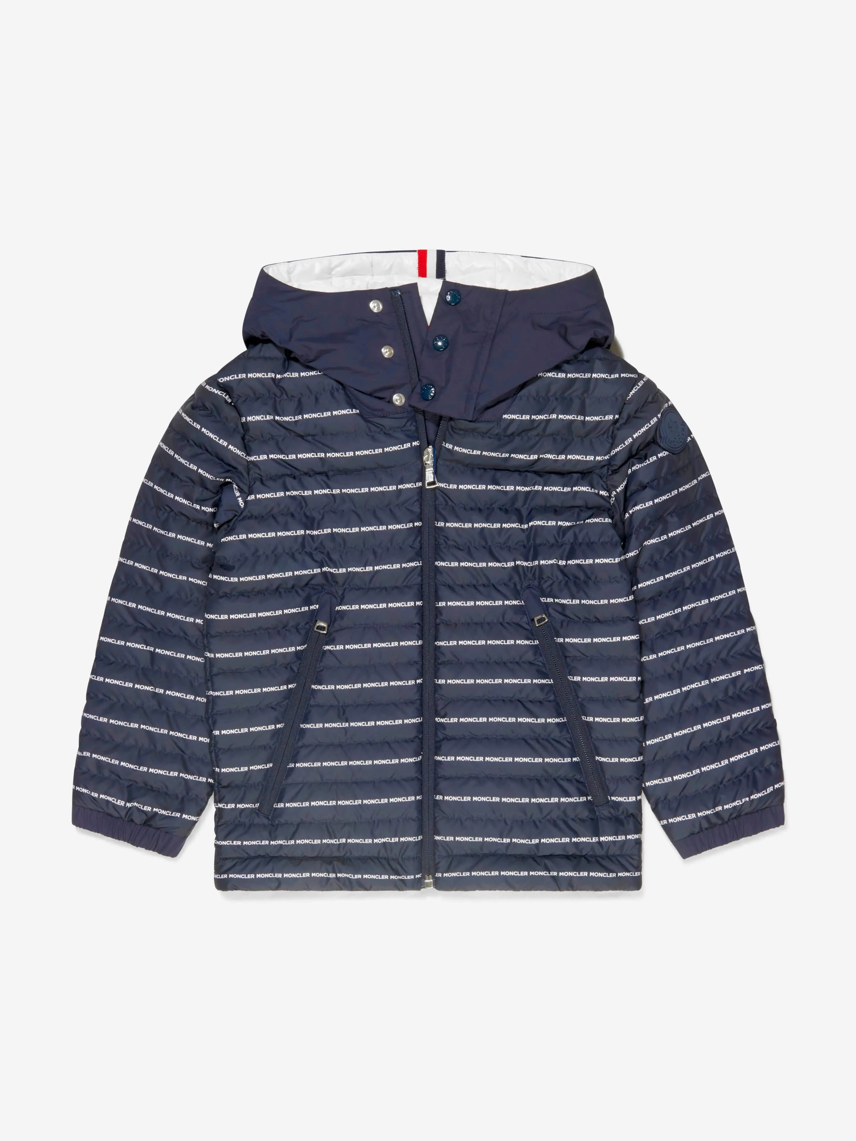 Moncler Enfant Boys Down Padded Logo Print Bergo Jacket