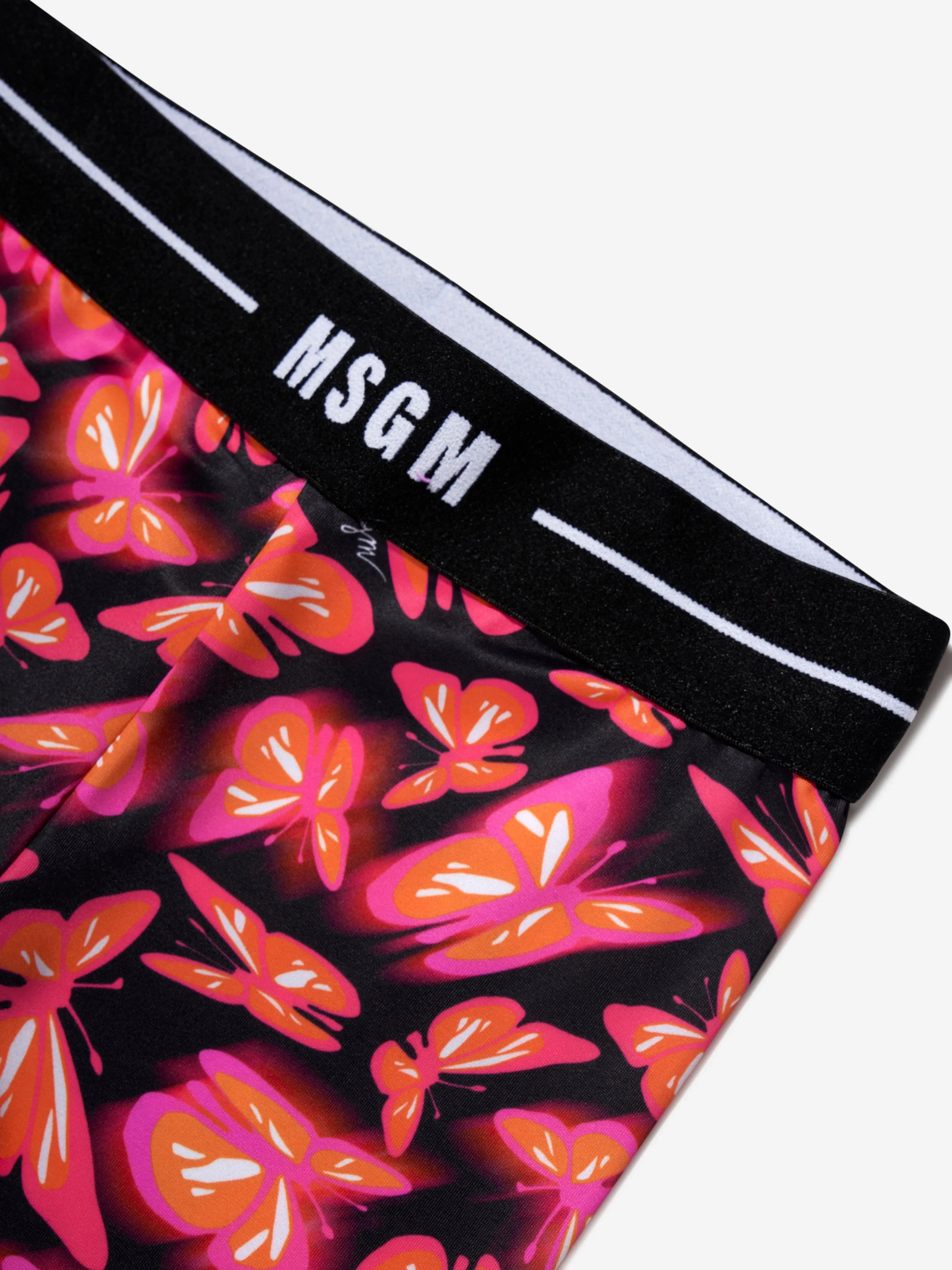 MSGM Girls Butterfly Leggings in Pink