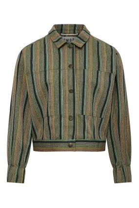 Neptune Cotton Jacket Stripes Green