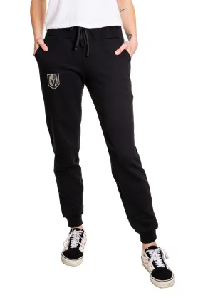 NHL licensed Vegas Golden Knights  Women's Black cuffed joggers