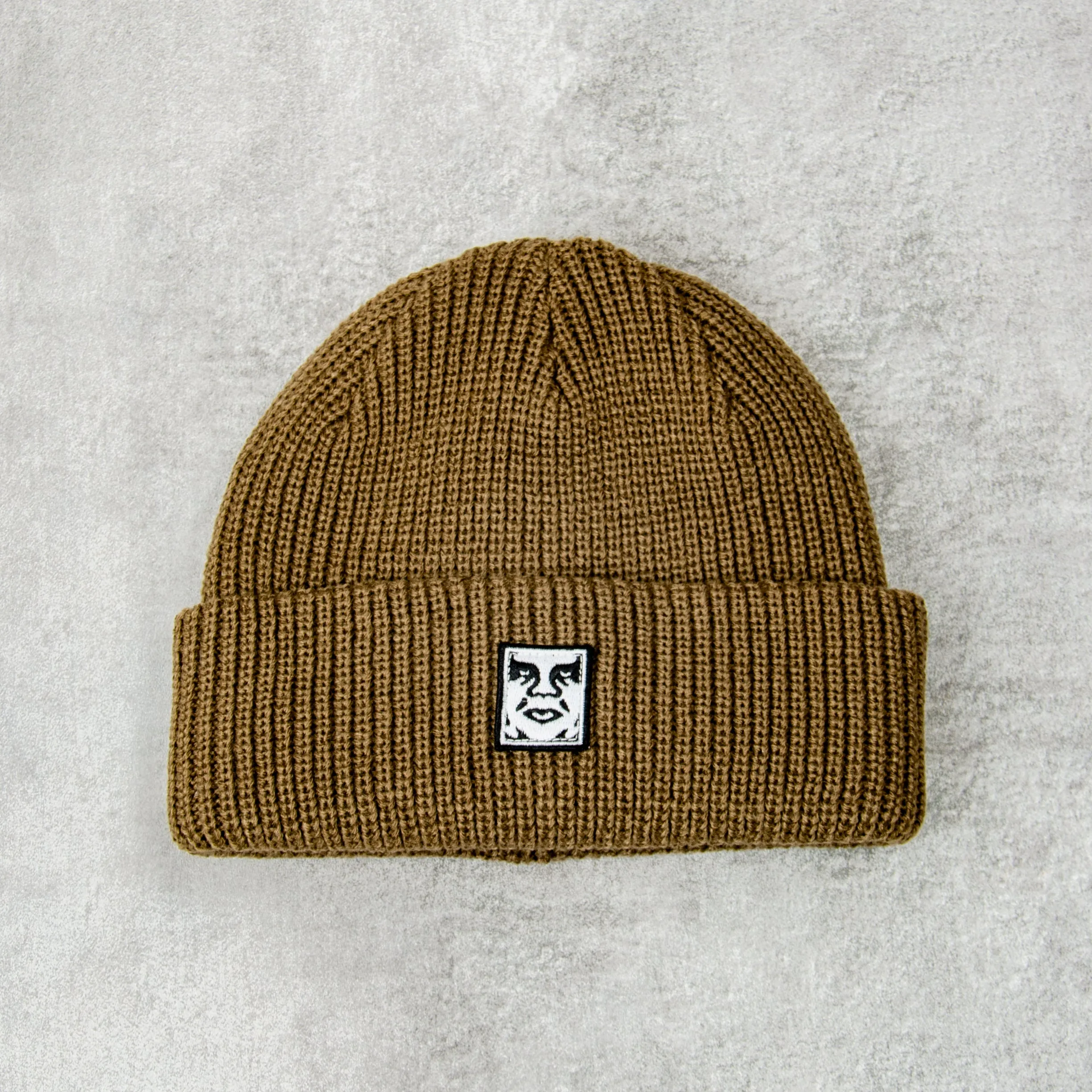 Obey Mid Icon Patch Cuff Beanie - Dull Army