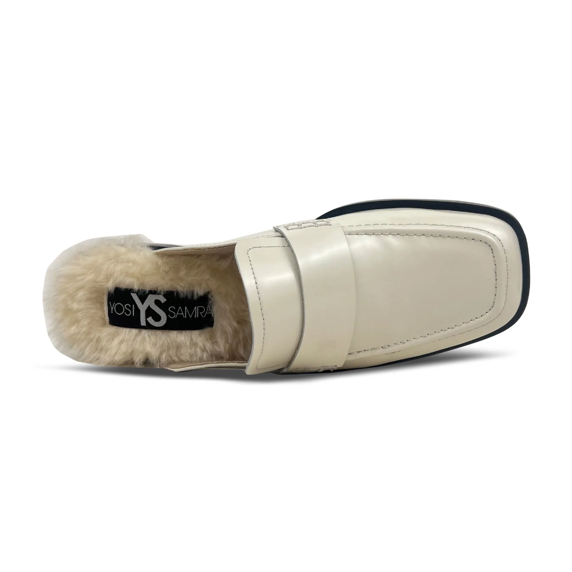 Odessa Loafer Mule in Bone Leather