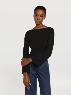 Off-the-shoulder ribbed sweater