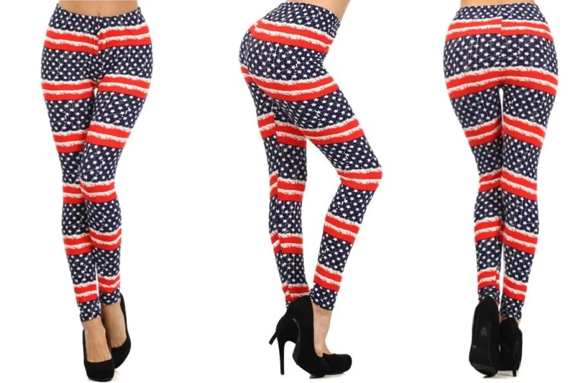 Patriotic Flag Leggings - Freedom Collection