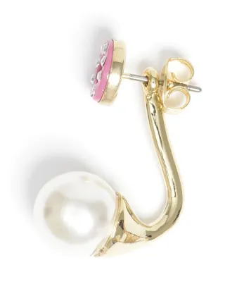 Pink and Pearl Earring Studs