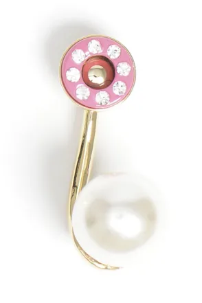 Pink and Pearl Earring Studs