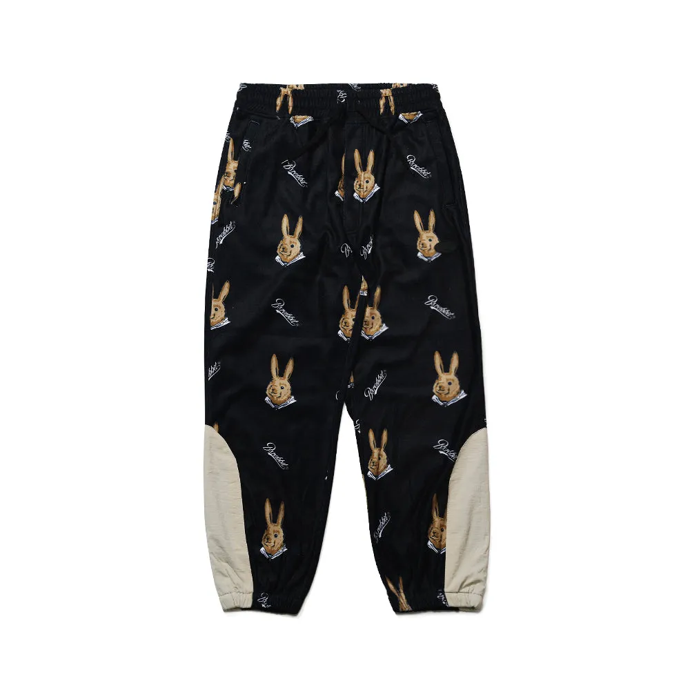 ROYAL FLEECE JOGGER PANTS BEAR RABBIT BLACK