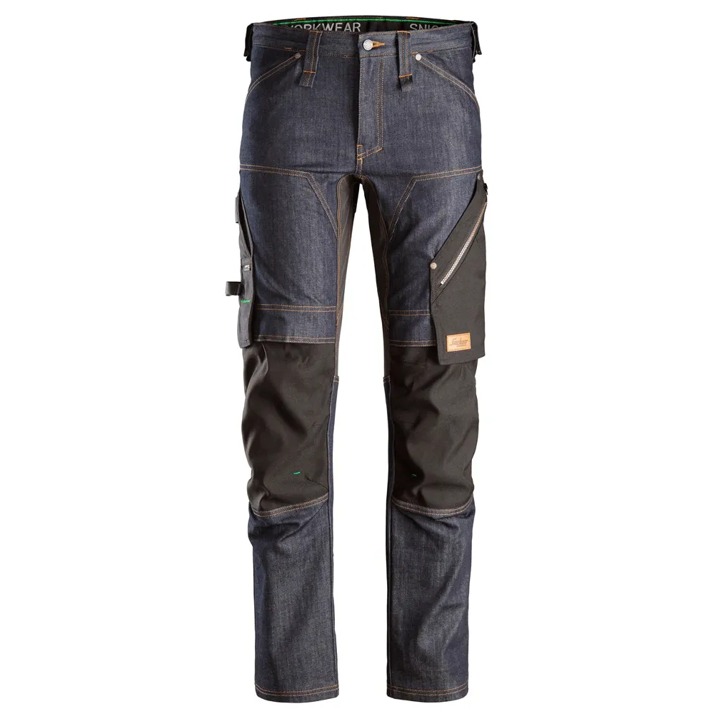 Snickers 6956 FlexiWork, Denim Knee Pad Work Trousers