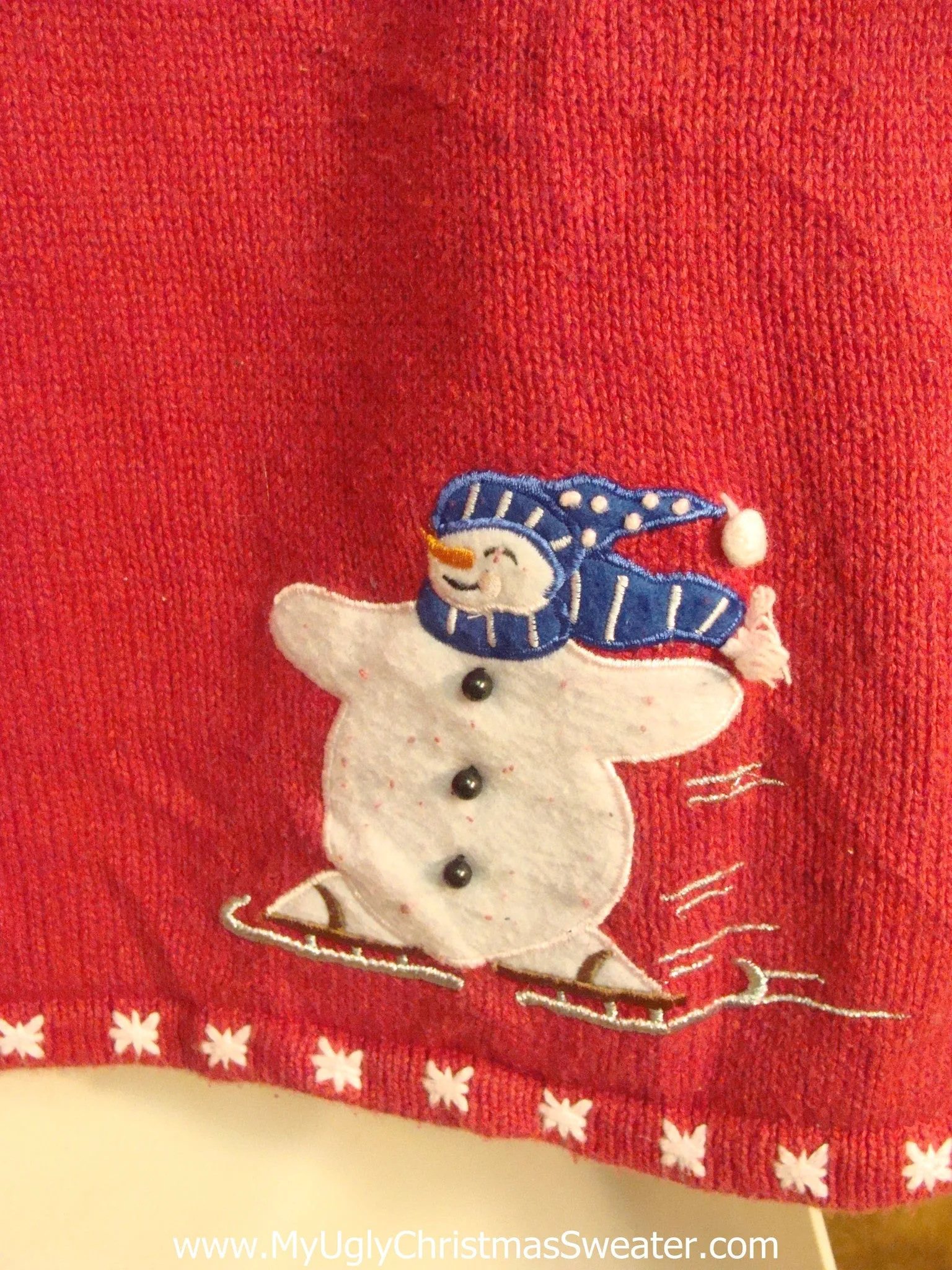 Snowmen Playing in the Snow Funny Ugly Sweater for a Christmas Party