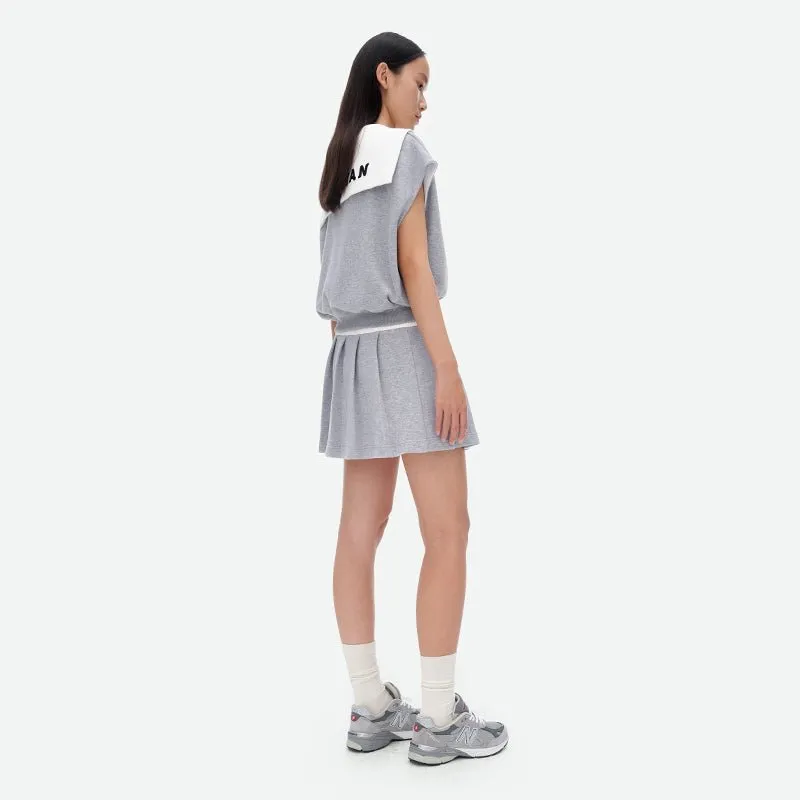 Tennis Pleated Skirt in Grey