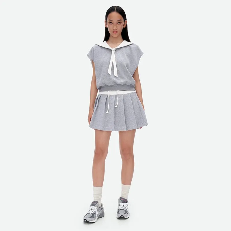 Tennis Pleated Skirt in Grey