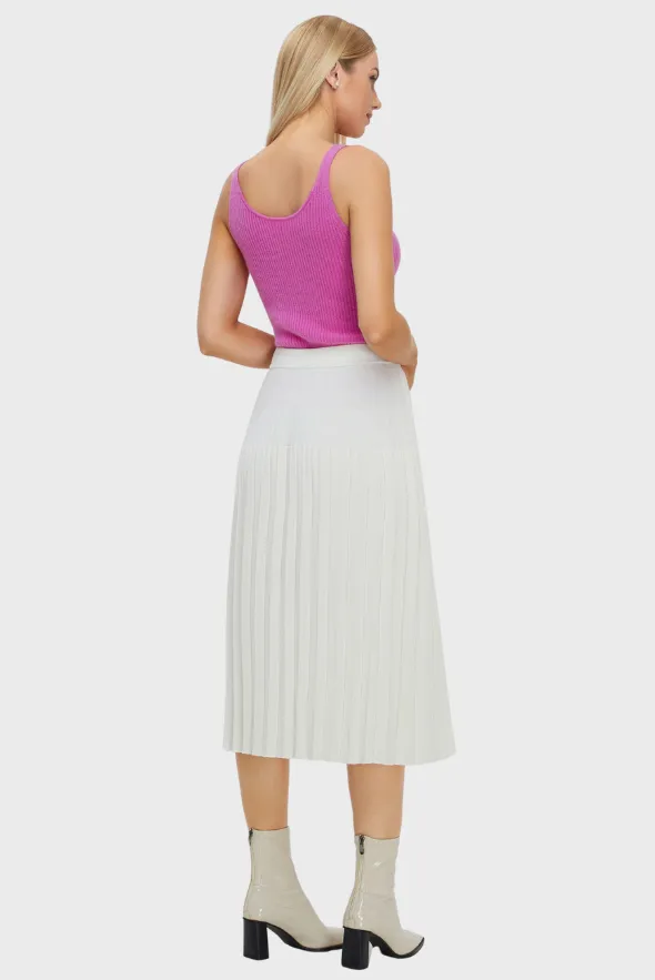 Women's Merino Gradient Pleated Skirt