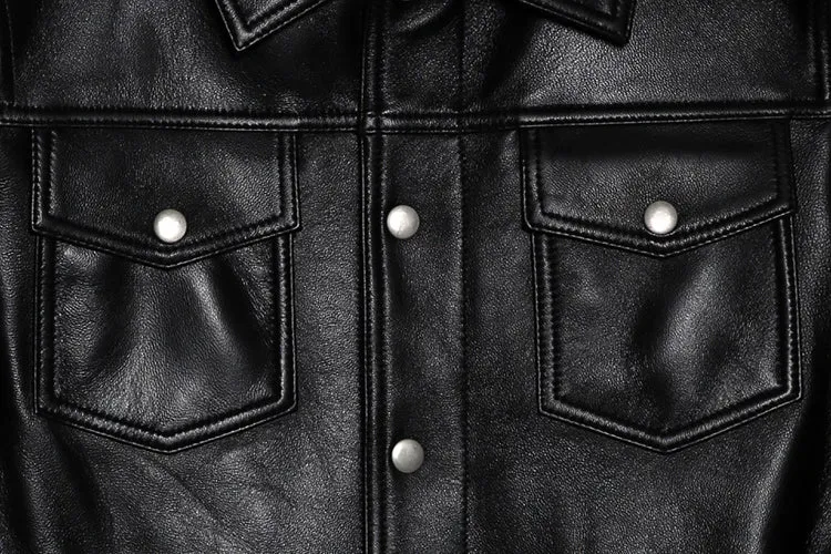 Women's Trucker Zipper Biker Black Jacket