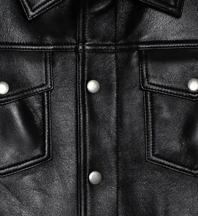 Women's Trucker Zipper Biker Black Jacket